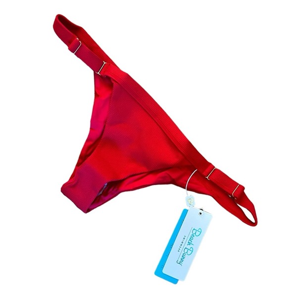 Beach‎ Bunny Rib Tide Red Skimpy Bikini Bottom nwt - Picture 2 of 7